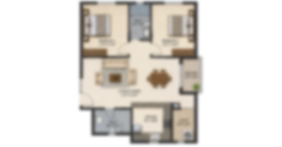 Puraniks Malad 2 BHK Floor Plan
